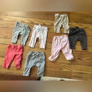 Bundle 7 baby 3-6 months pants trousers h&m little me